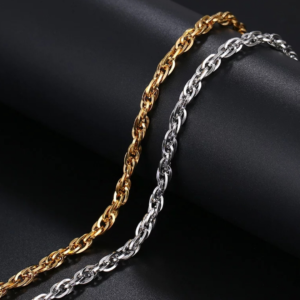 Men Intertwined Necklace & Bracelet Set
