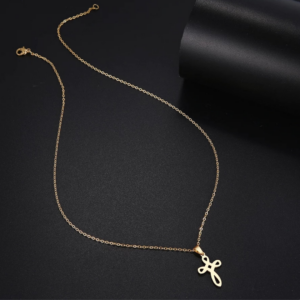 Weave Pattern Cross Necklace