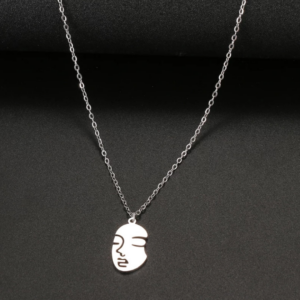 Abstract Human Face Necklace