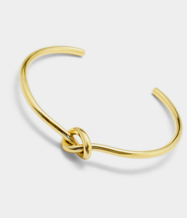 Circular open knot bracelet-gold