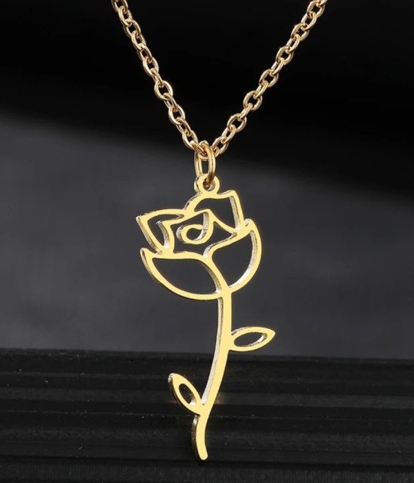 Delicate Rose Necklace (2)