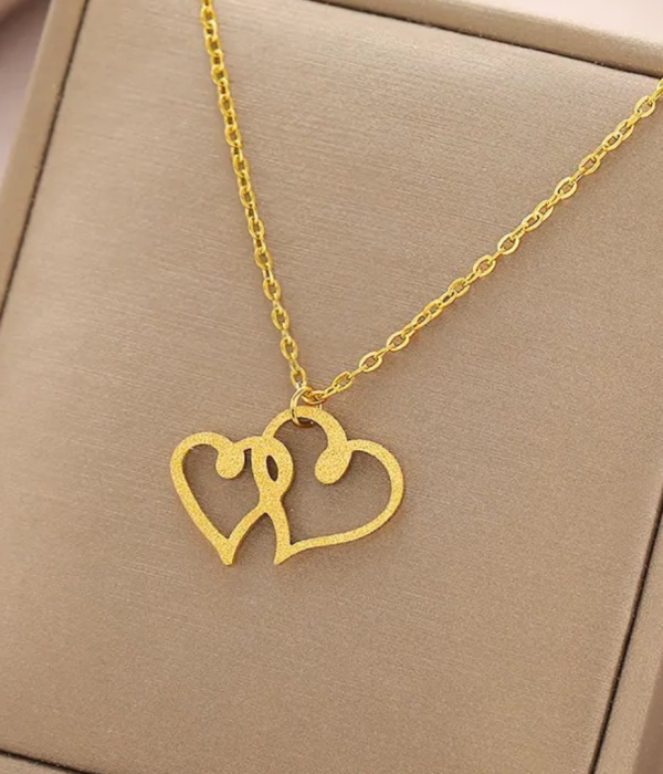 Double Heart Necklace (2)