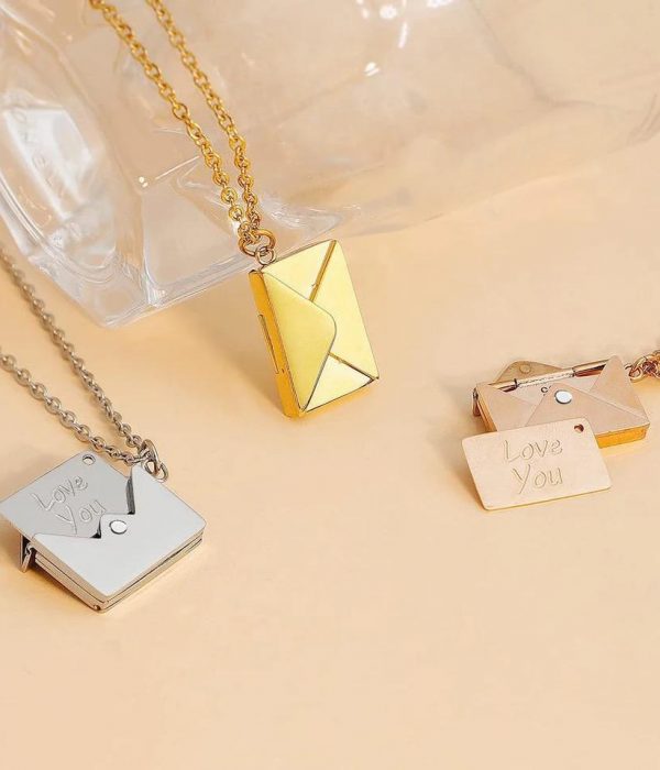 I love you necklace gold and silver