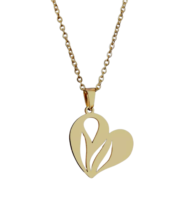 Leaf heart necklace (2)