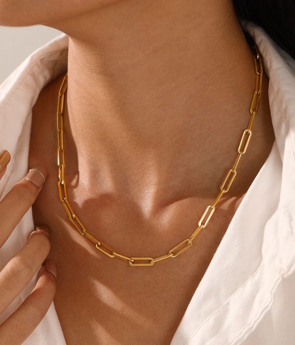 paperclip-link-necklace